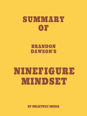 cover image of Summary of Brandon Dawson's NineFigure Mindset